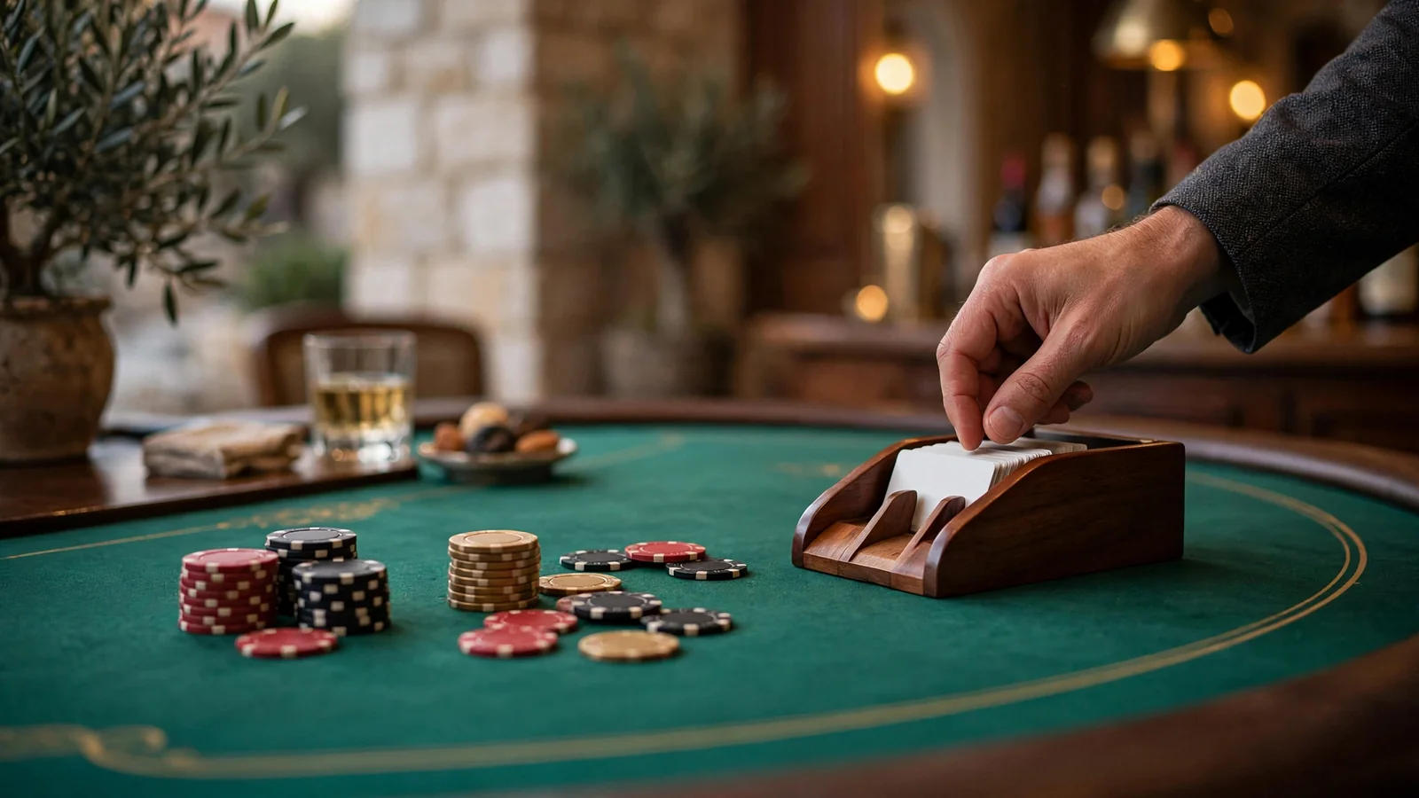 Elegantni blackjack stol u hrvatskom casinu uz Jadransku obalu